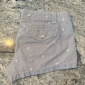 Rare Y2K American Eagle Outfitters Striped Shorts with Embroidered Eagles 🦅